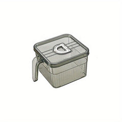 4pcs Refrigerator Fresh-keeping Box Organizer Bins with Lids and Handles