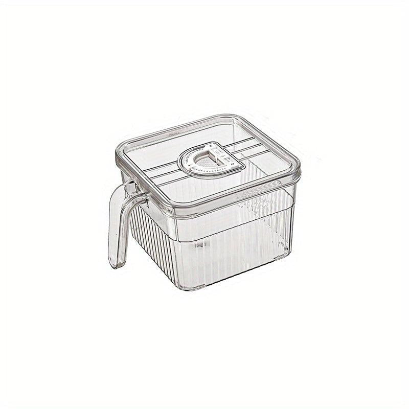 4pcs Refrigerator Fresh-keeping Box Organizer Bins with Lids and Handles