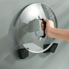 Adjustable Pot Lid Holder Wall Mount Organizer Saving Space Rack