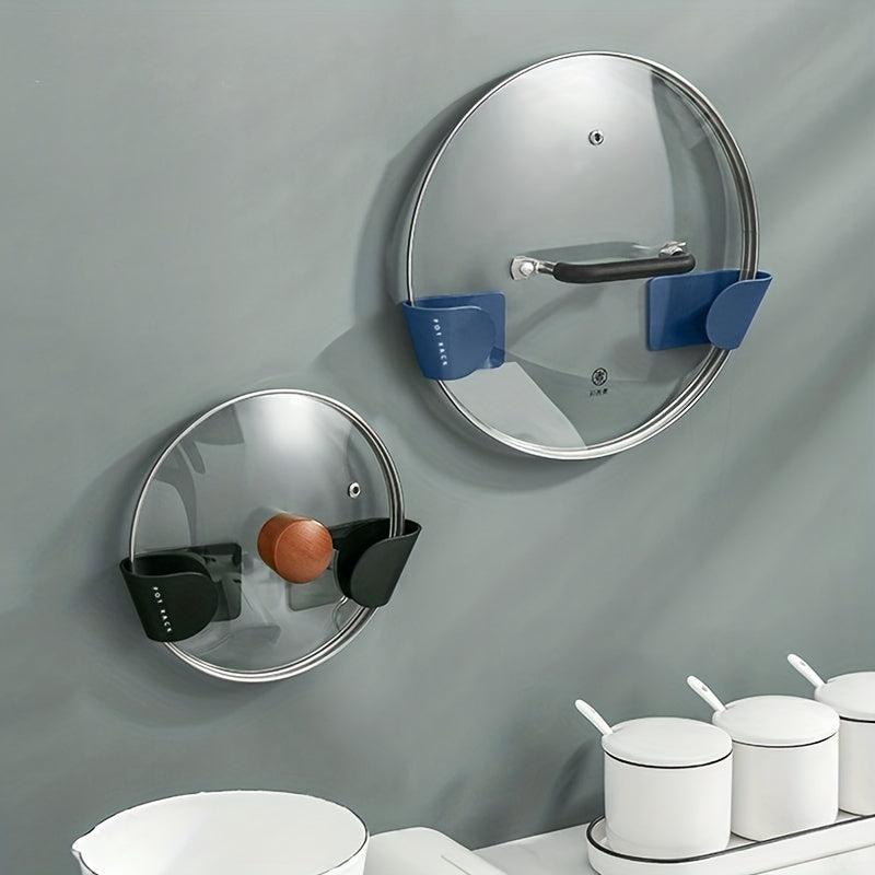 Adjustable Pot Lid Holder Wall Mount Organizer Saving Space Rack