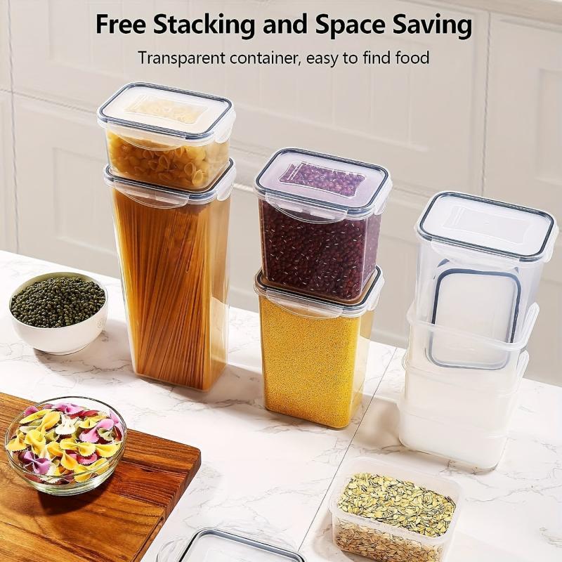 Airtight Food Storage Containers Set Kitchen & Pantry Organizer with Lids Labels
