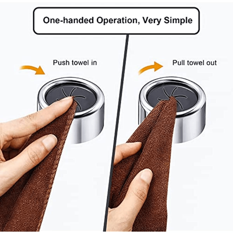 8pcs Adhesive Towel Holder Round Wall Mount for Bathroom Kitchen Home