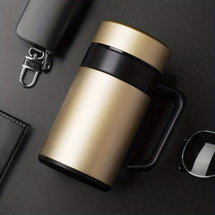 400ml Thermal Cup With Tea Infuser Stainless Steel Vacuum Insulated