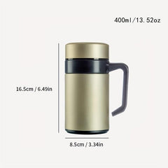 400ml Thermal Cup With Tea Infuser Stainless Steel Vacuum Insulated