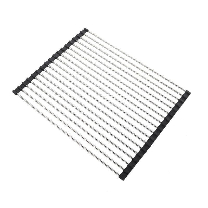 Stainless Steel Drain Rack and Drying Mat Kitchen Organizer