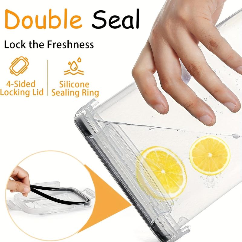 4-Pcs Airtight Food Storage Containers for Kitchen & Pantry Organization