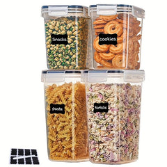 4-Pcs Airtight Food Storage Containers for Kitchen & Pantry Organization