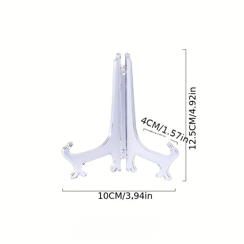 10pcs Stylish Plastic Easels Stand Plate Holders for Home Decoration and Kitchen
