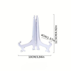 10pcs Stylish Plastic Easels Stand Plate Holders for Home Decoration and Kitchen