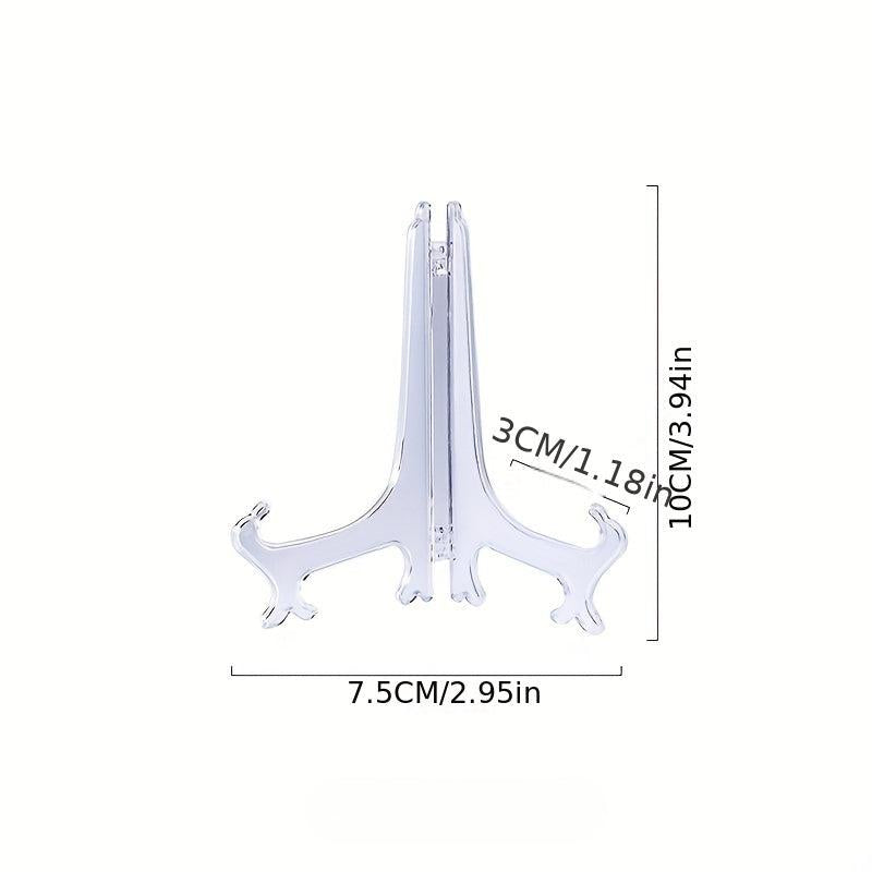 10pcs Stylish Plastic Easels Stand Plate Holders for Home Decoration and Kitchen