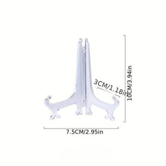 10pcs Stylish Plastic Easels Stand Plate Holders for Home Decoration and Kitchen