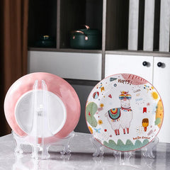 10pcs Stylish Plastic Easels Stand Plate Holders for Home Decoration and Kitchen