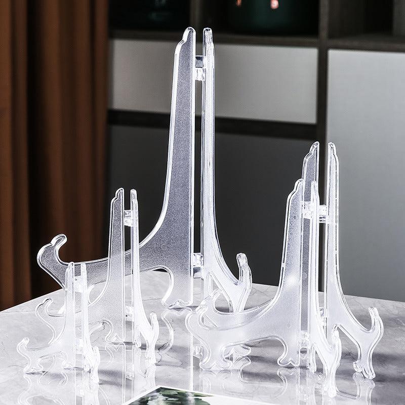 10pcs Stylish Plastic Easels Stand Plate Holders for Home Decoration and Kitchen