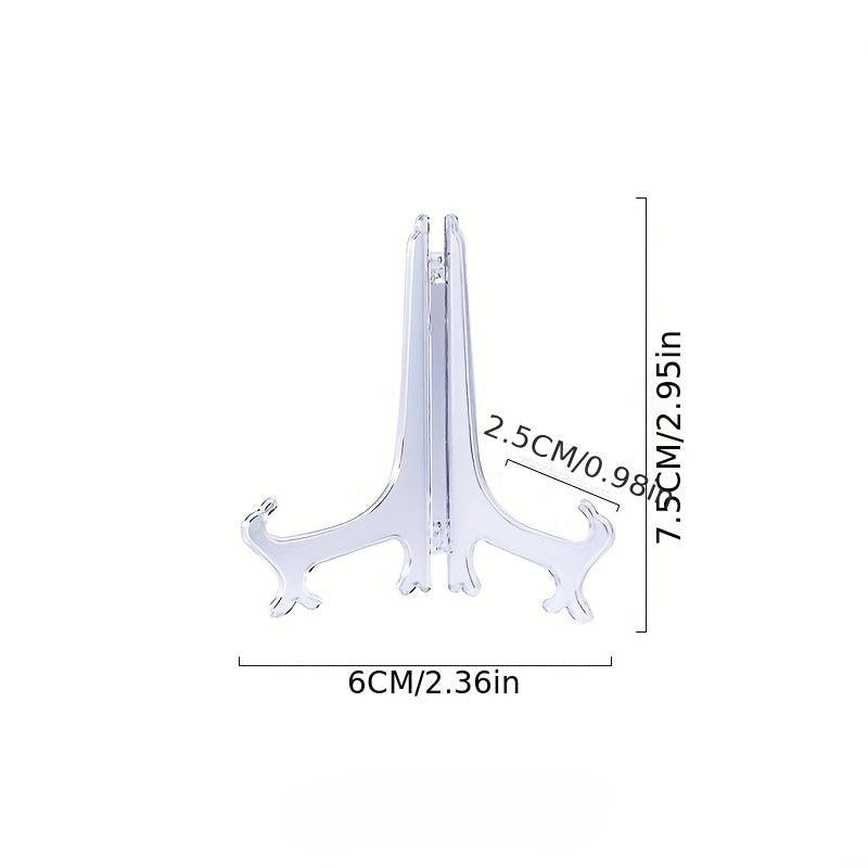 10pcs Stylish Plastic Easels Stand Plate Holders for Home Decoration and Kitchen
