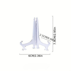 10pcs Stylish Plastic Easels Stand Plate Holders for Home Decoration and Kitchen