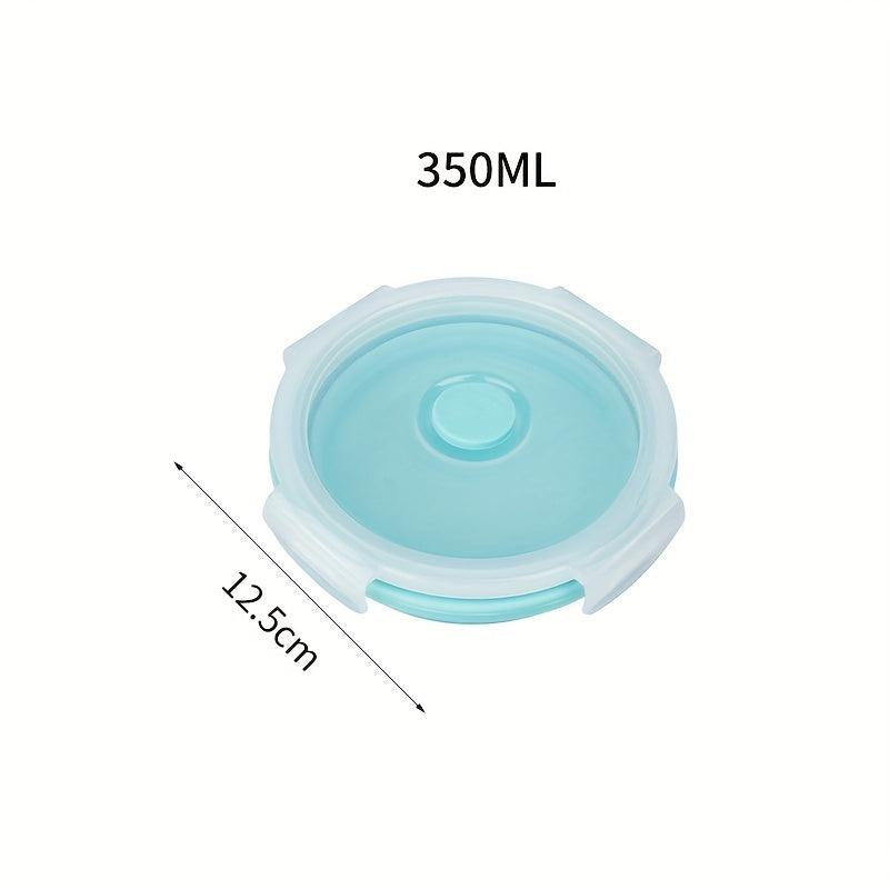 4pcs Leak proof Silicone Food Storage Container Foldable Lunch Box