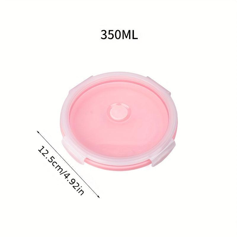 4pcs Leak proof Silicone Food Storage Container Foldable Lunch Box
