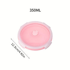 4pcs Leak proof Silicone Food Storage Container Foldable Lunch Box