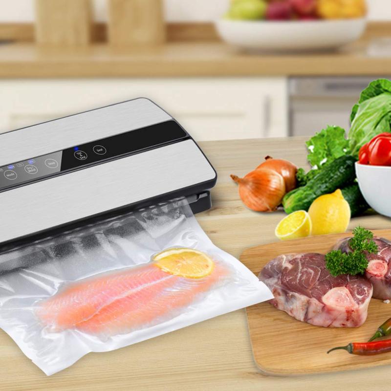 100pcs Textured Vacuum Packaging Sealing Food Preservation Bag Transparent