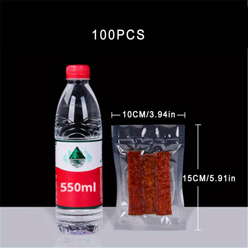 100pcs Textured Vacuum Packaging Sealing Food Preservation Bag Transparent
