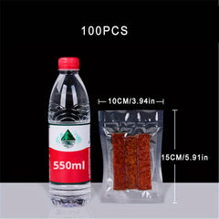 100pcs Textured Vacuum Packaging Sealing Food Preservation Bag Transparent