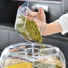 Moisture & Insect Proof Rice Bucket Large Capacity Pouring Spout Kitchen Storage