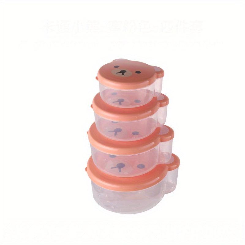 4pcs Food Storage Box For Snacks Fresh keeping Box Sealed Box With Lid