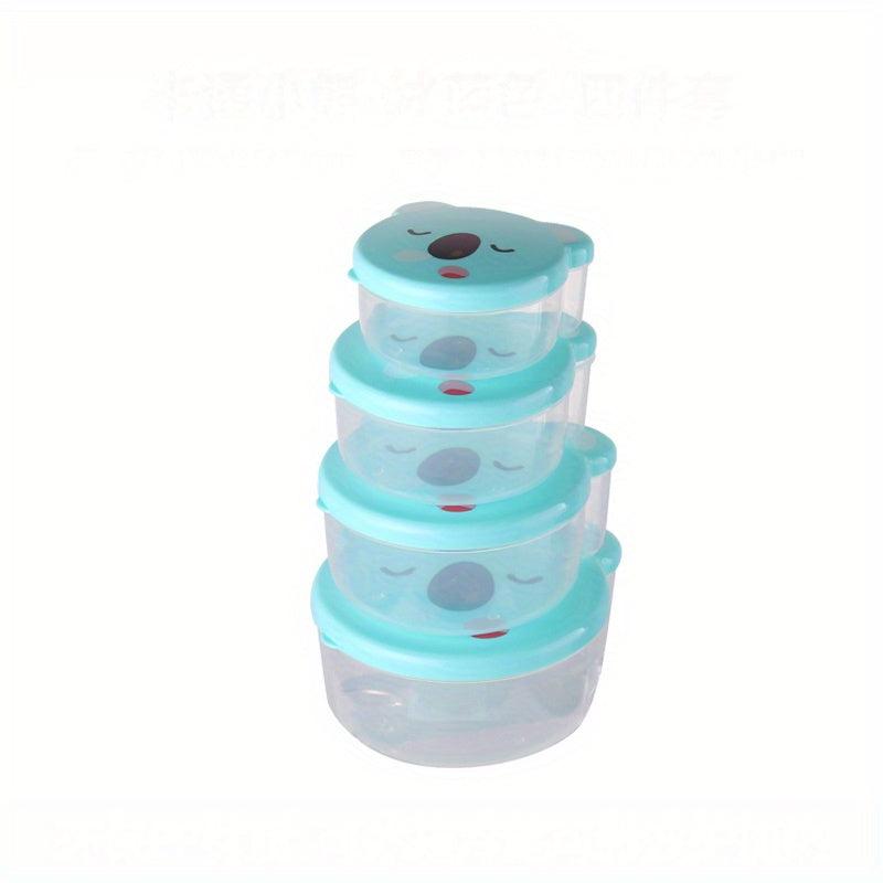 4pcs Food Storage Box For Snacks Fresh keeping Box Sealed Box With Lid