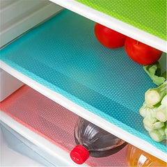 4pcs Refrigerator Liners Waterproof Shelf Fridge Cover Pads Drawer Fo