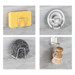 Stainless Steel Sponge Holder Wall Mount Sink Drain Rack