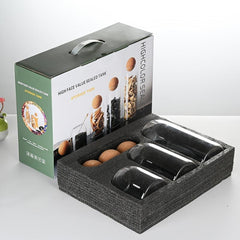 Glass Food Storage Jars with Wood Lid Set