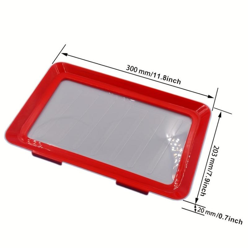 1pc Food Plastic Preservation Tray Stackable Food Tray Reusable