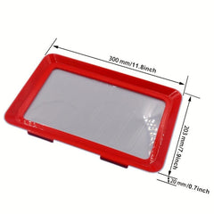 1pc Food Plastic Preservation Tray Stackable Food Tray Reusable