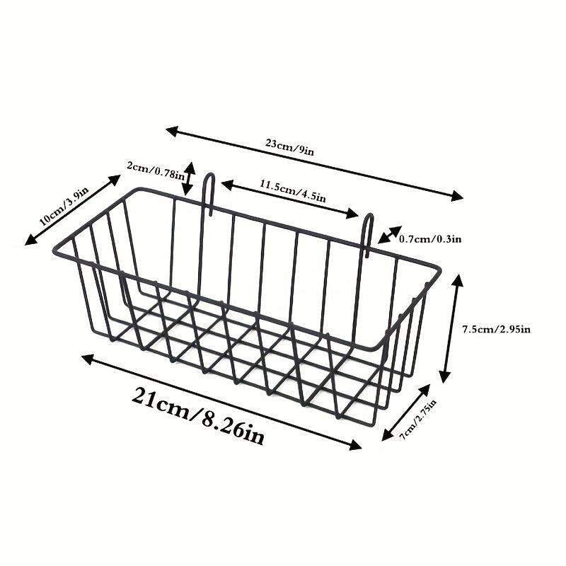 Boho Iron Hanging Basket Storage Organizer Wall Mount Wire Rack Bathroom Display