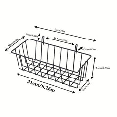 Boho Iron Hanging Basket Storage Organizer Wall Mount Wire Rack Bathroom Display