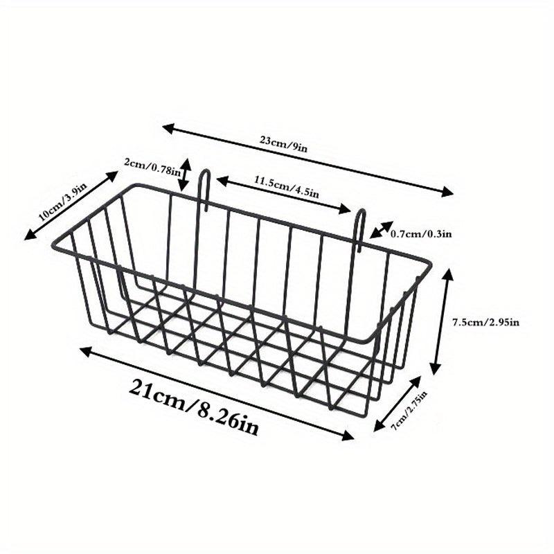 Boho Iron Hanging Basket Storage Organizer Wall Mount Wire Rack Bathroom Display