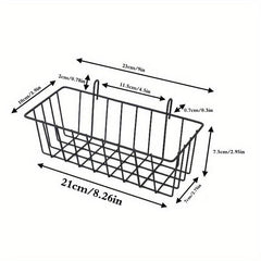 Boho Iron Hanging Basket Storage Organizer Wall Mount Wire Rack Bathroom Display