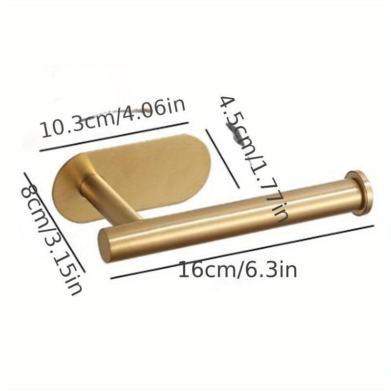 Stainless Steel Paper Towel Holder Self Adhesive or Wall Mounted Tissue Storage