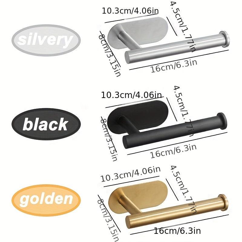 Stainless Steel Paper Towel Holder Self Adhesive or Wall Mounted Tissue Storage