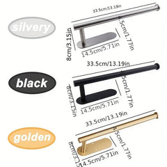 Stainless Steel Paper Towel Holder Self Adhesive or Wall Mounted Tissue Storage