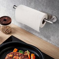 Stainless Steel Paper Towel Holder Self Adhesive or Wall Mounted Tissue Storage