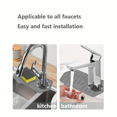 Silicone Faucet Absorbent Mat Countertop Protector Sink Splash Guard