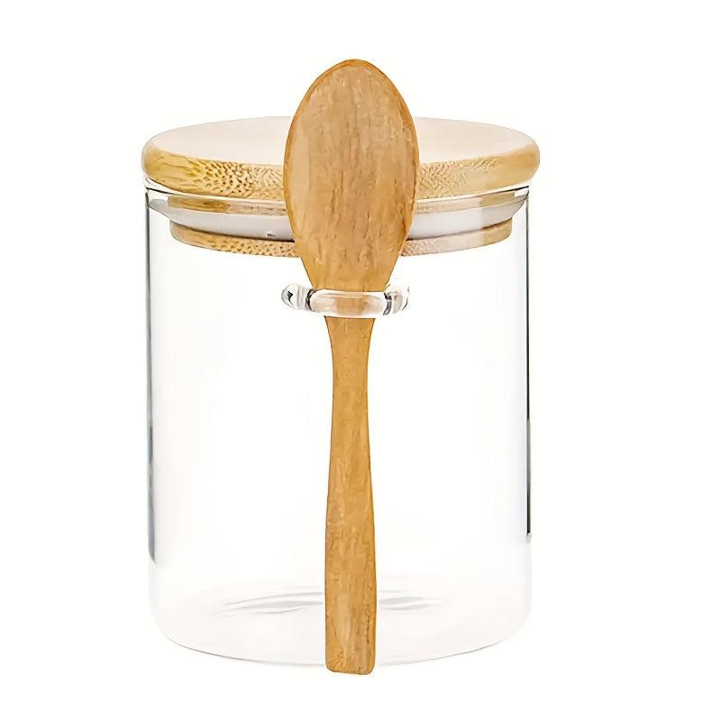 Glass Jars With Bamboo Lids For Food Storage