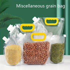 4pcs Transparent Cereal Food Storage Bags Leak-proof