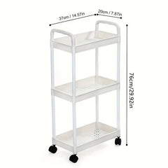 Narrow Sink Storage Rack Floor layer Small Storage Strolley Kitchen Organizer