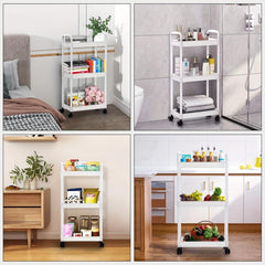 Narrow Sink Storage Rack Floor layer Small Storage Strolley Kitchen Organizer