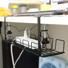 Under Desk Cable Storage Rack Wire Management Cable Tray