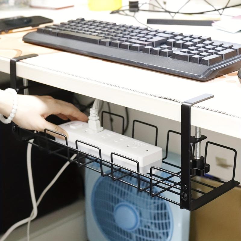 Under Desk Cable Storage Rack Wire Management Cable Tray
