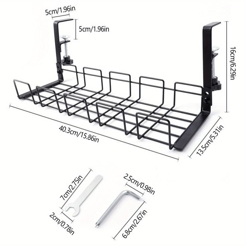 Under Desk Cable Storage Rack Wire Management Cable Tray