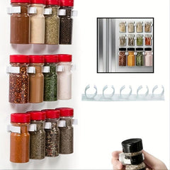 4pcs Spice Gripper Clip Strips - Universal Adhesive Spice Racks